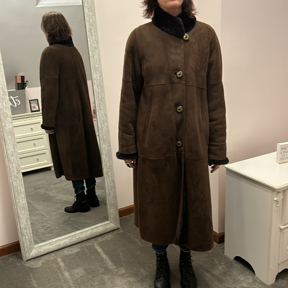 Maximilian Shearling Fur full length coat